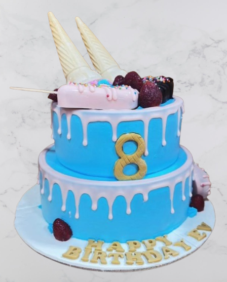 Customized Birthday Cake with Cakesicles