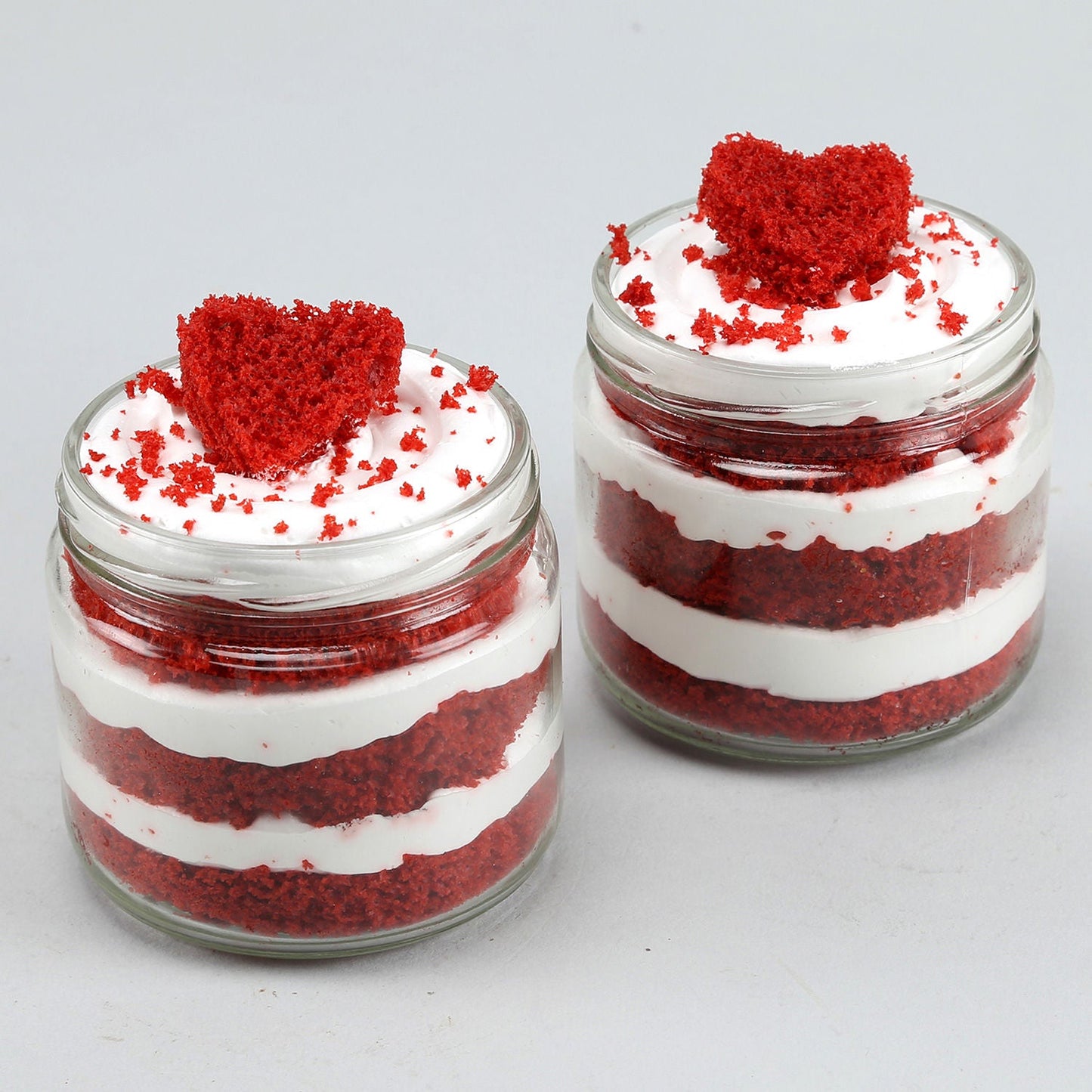 Heart Red Velvet Cake Jar
