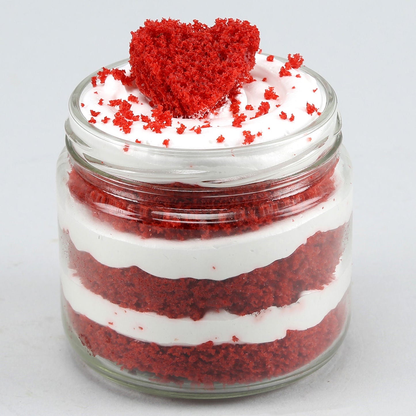 Heart Red Velvet Cake Jar