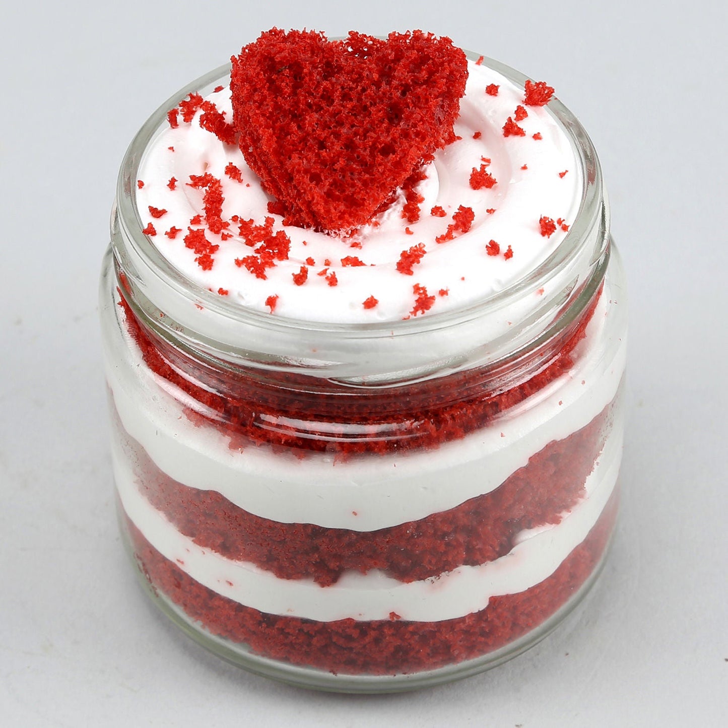 Heart Red Velvet Cake Jar