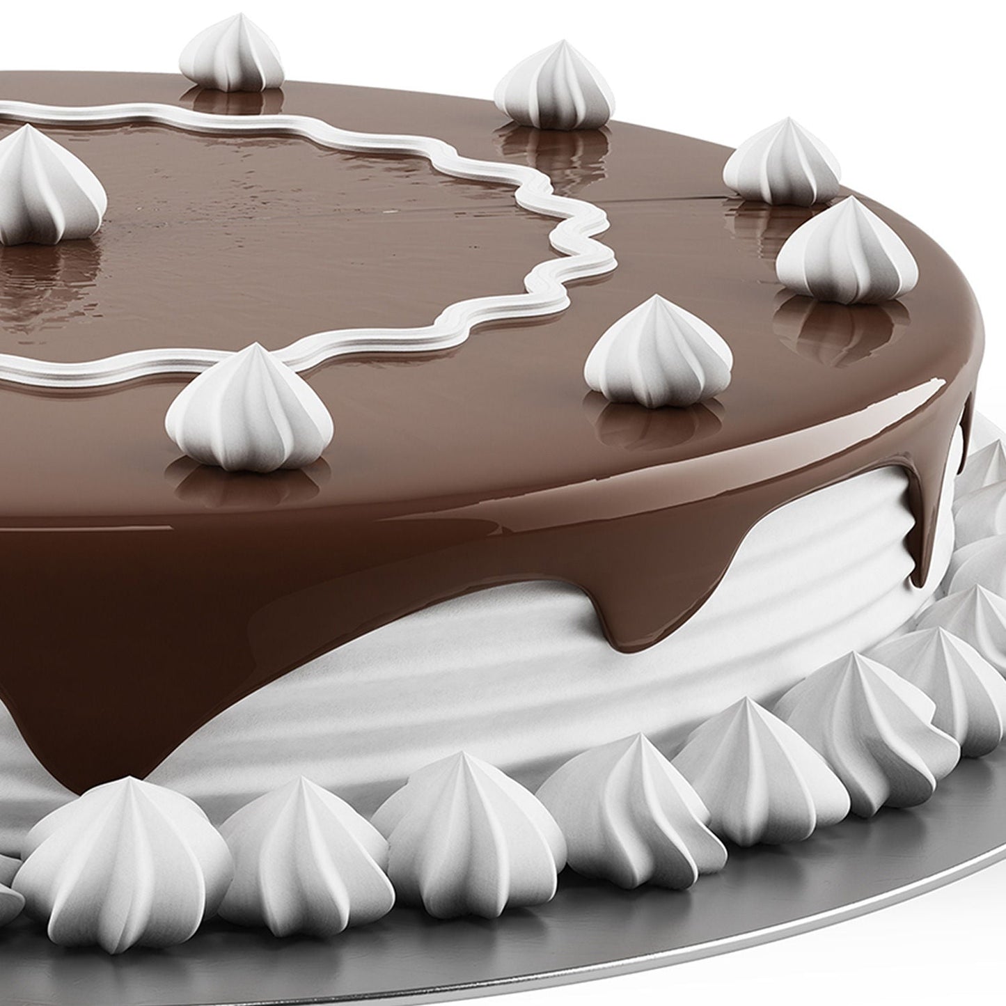 White Cream Choco Cake