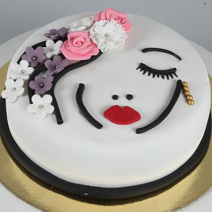 Beautiful Lady Truffle Cake