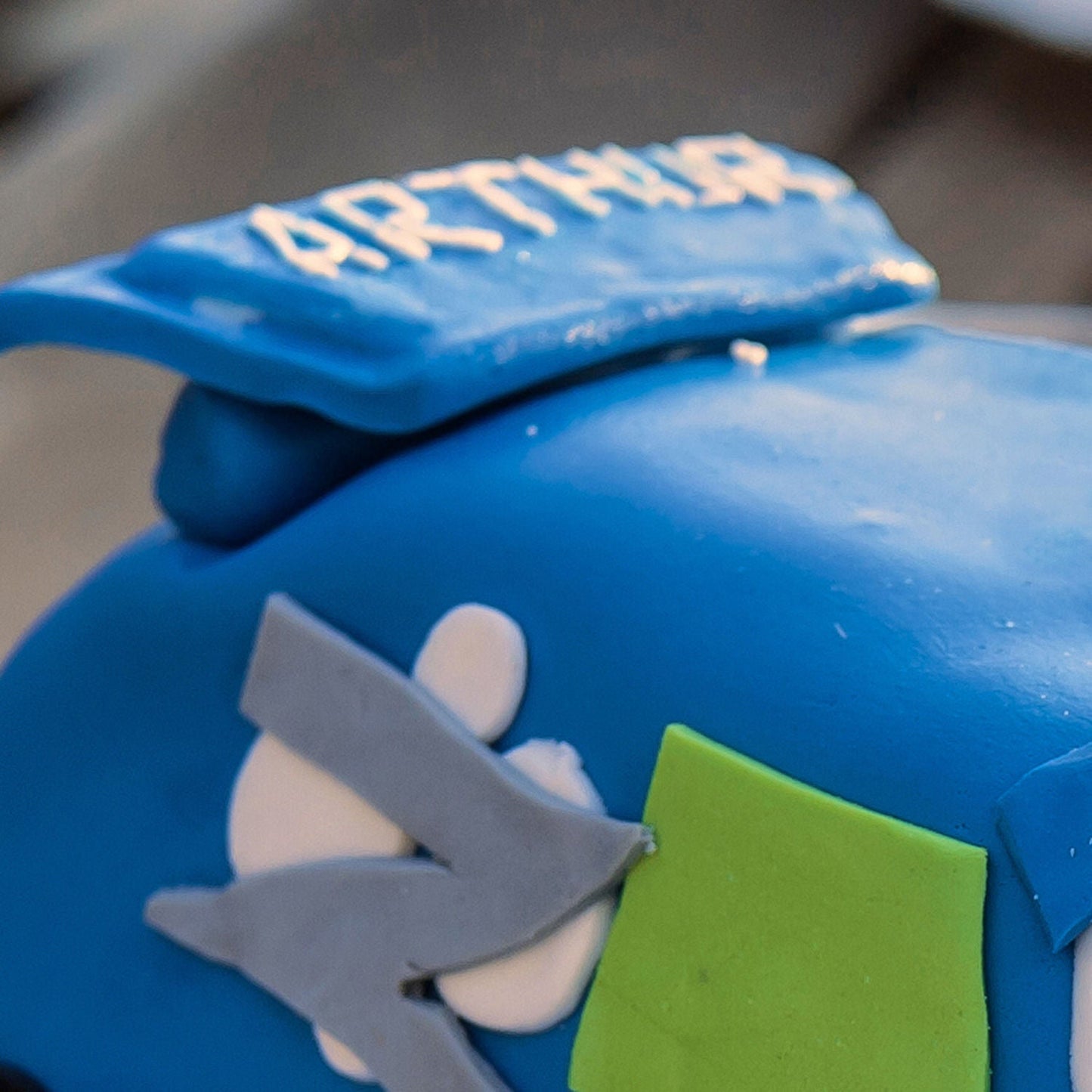 Blue Lightning Mcqueen Truffle Cake