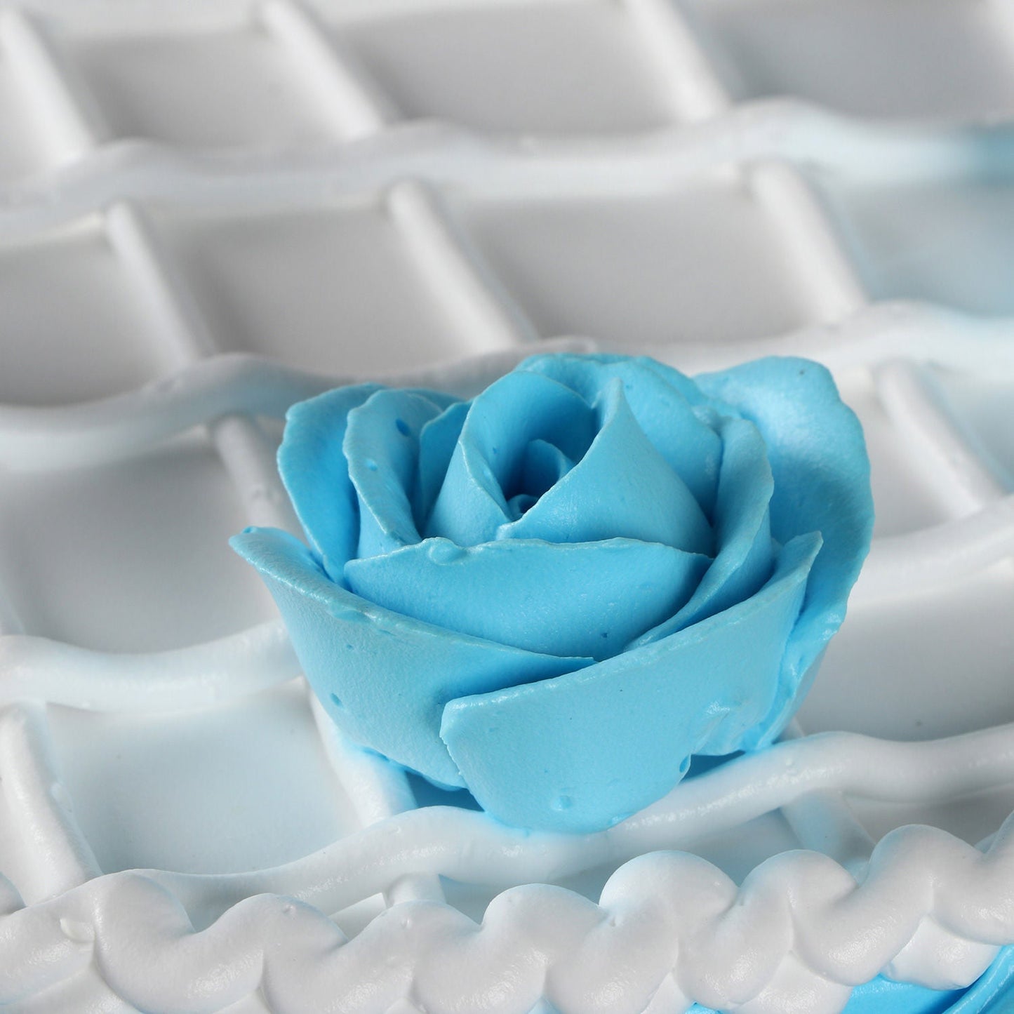 Blue Roses Chocolate Cake