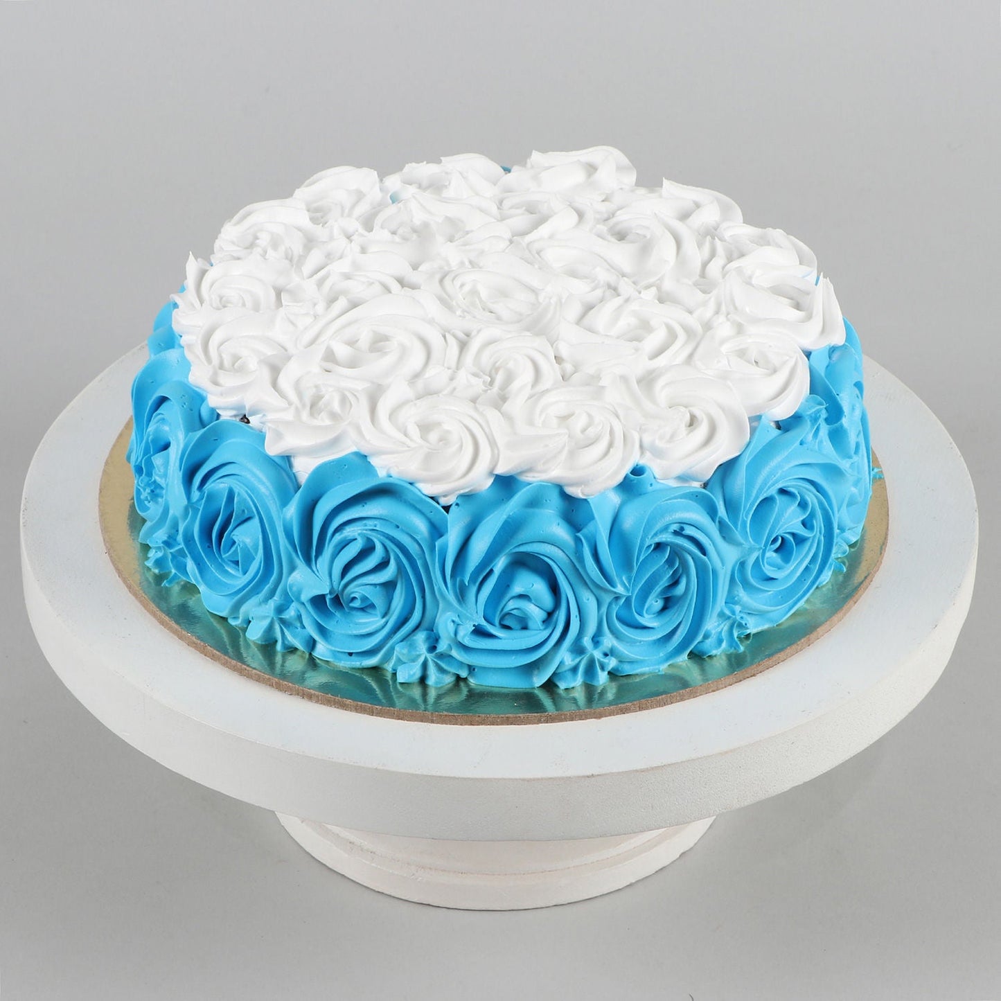 Blue White Roses Designer Chocolate Cake
