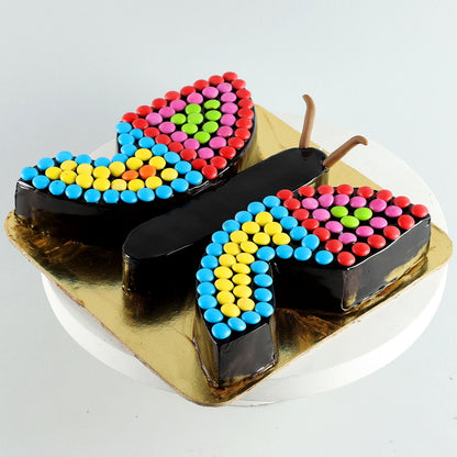 Butterfly Gems Truffle Cake