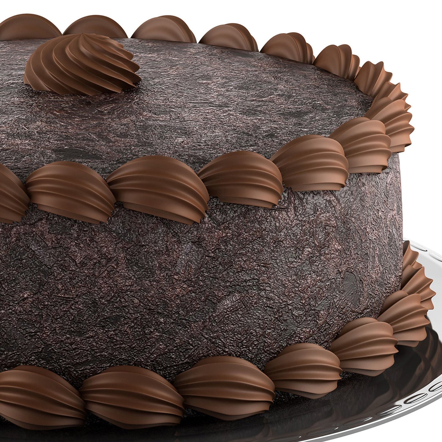 Cream Swirl Truffle Cake