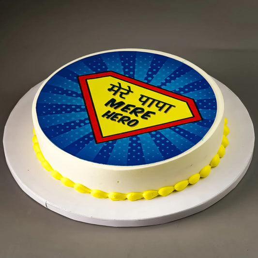 Fathers Day Pineapple Photo Cake